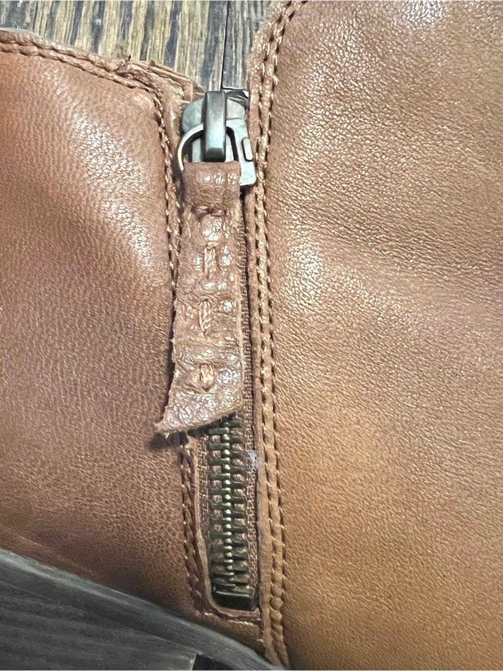 Frye Cognac Leather Pointed Ankle Booties - Picture 8 of 10